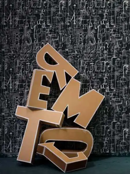 001 Lletres, col.02 - Buchstaben - Anthrazit - Grau - Silber - Tres Tintas