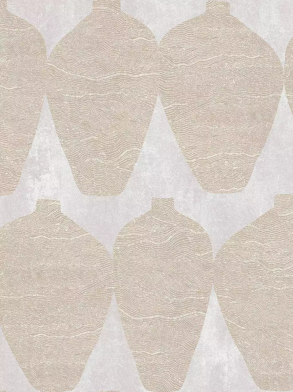 Hemia Oyster, col. 01 - Gegenstände - Moderne Muster - Creme - Hellbraun - Masureel