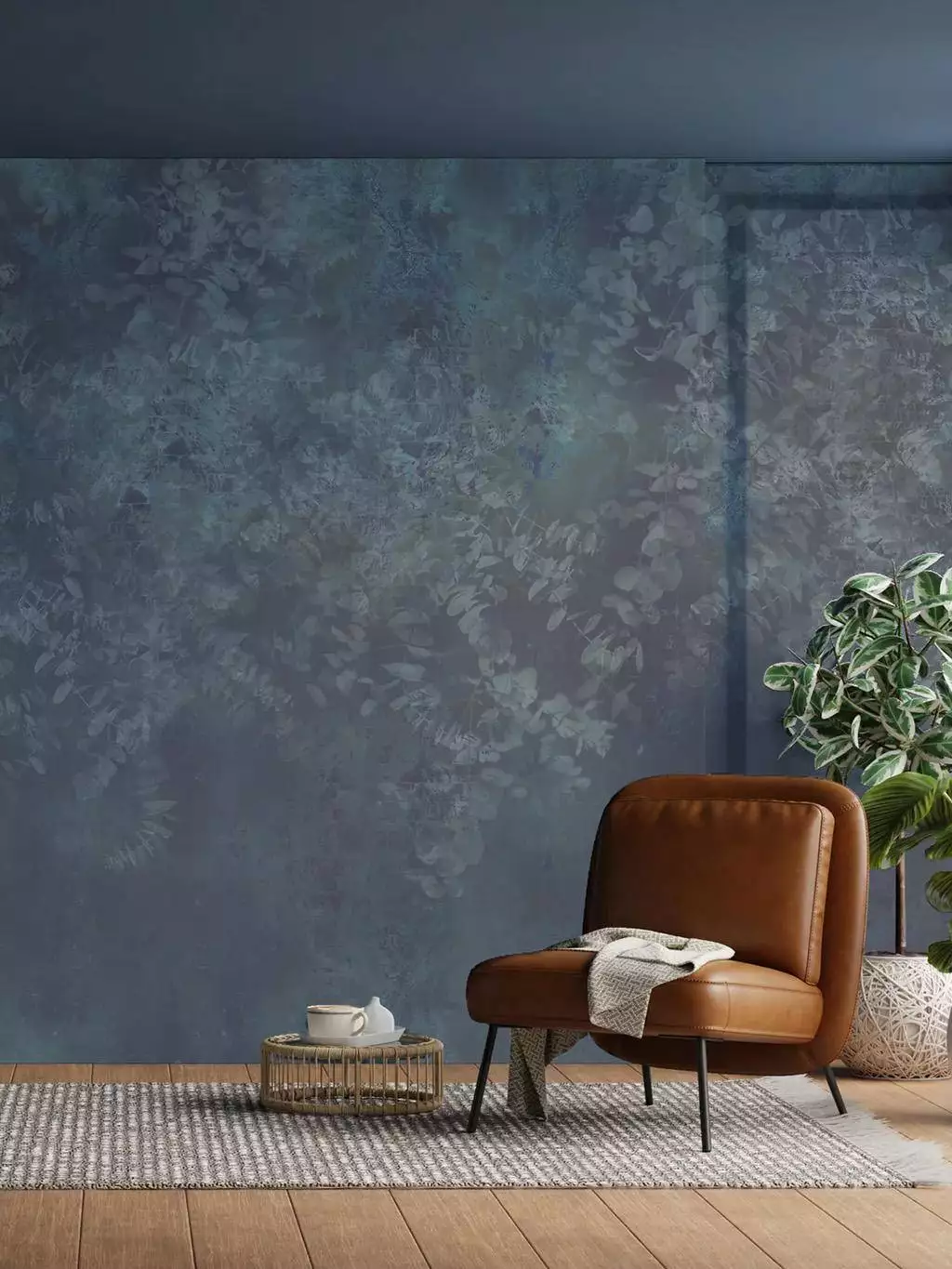 Forever and a Day, col. 04 - Blätter - Mica - Ranken - Blau - Elli Popp