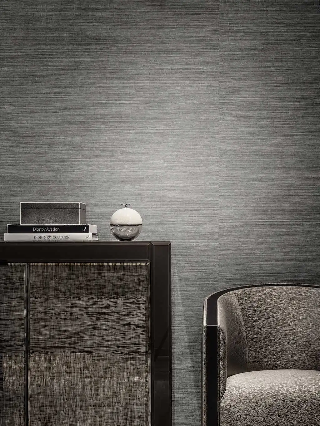 Marsh, col.12 - Gewebe - Stofftapeten - Anthrazit - Grau - ARTE