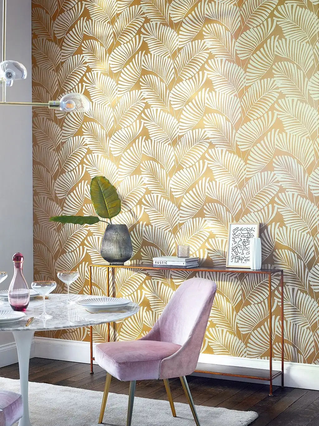 Mala, col. 8 - Blätter - Gold - Ocker - Sanderson 