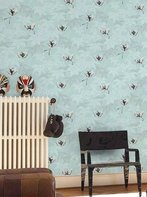 Grove Garden, col. 03 - Blätter - Fauna - Tiere - Vögel - Wald - Hellgrün - Schwarz - Silber! - Weiß - Osborne & Little