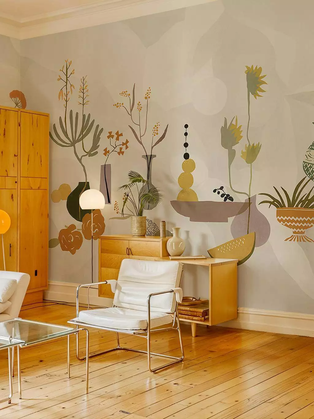 Centrepiece Composition Purple - Blumen - Blätter - Florale Muster - FotoTapeten - Gegenstände - Multicolor - Tres Tintas