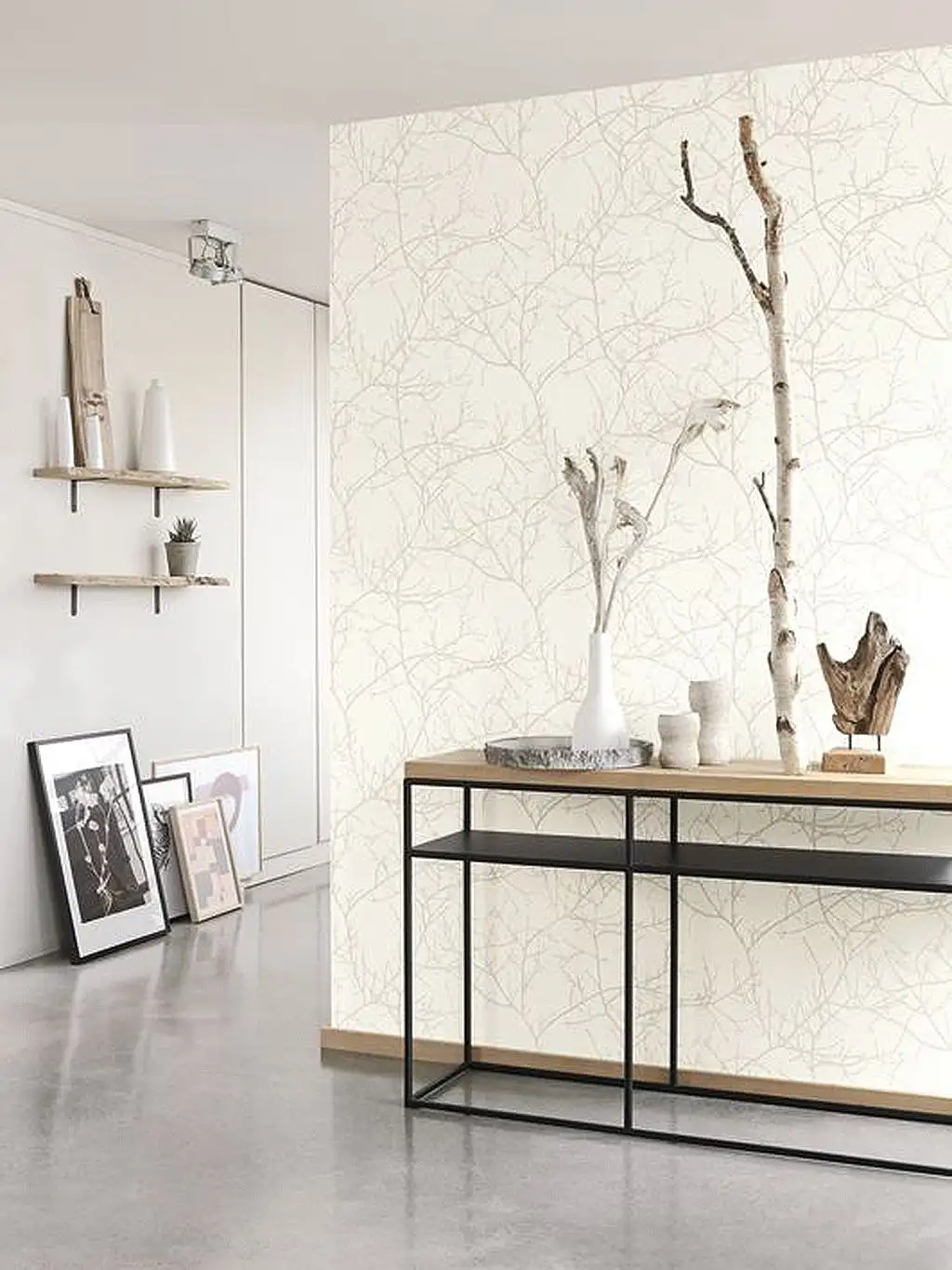 Arbre, col. 12 - Äste - Creme - Grau - Casadeco