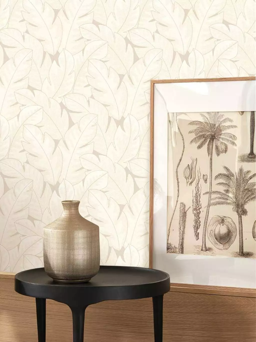 Yuto, col. 11 - Blätter - Florale Muster - Creme - Casadeco