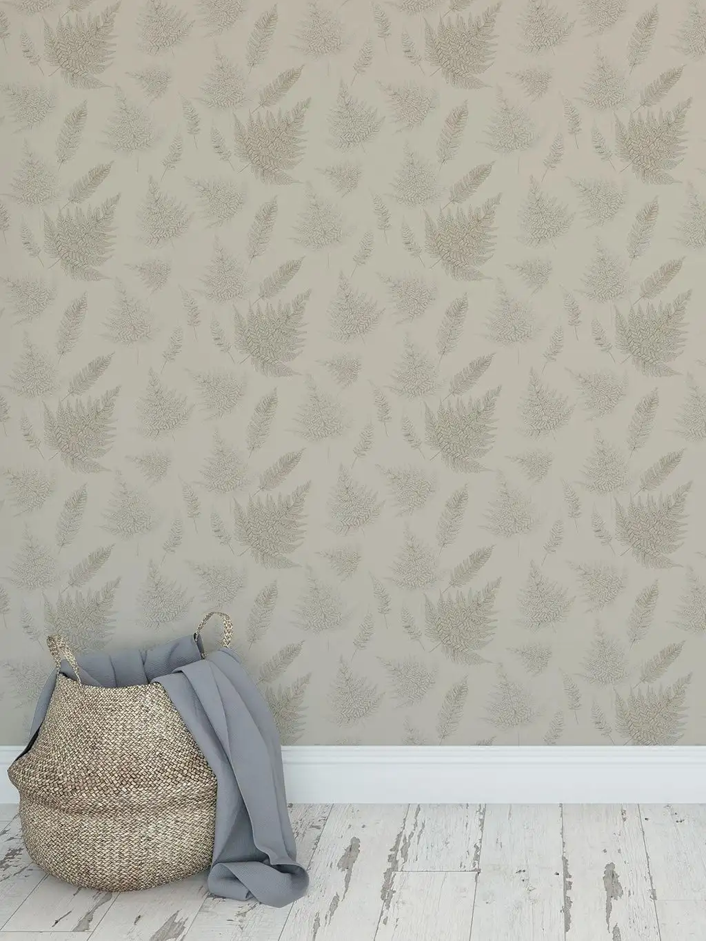 Cheryl, col.04 - Blätter - Grau - Hellbraun - Silber - Jocelyn Warner