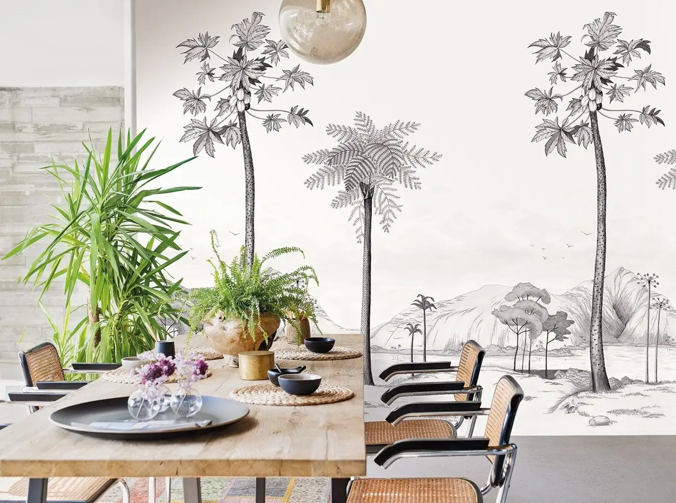 Laguna, col. 53 - Blätter - Weiß - Casadeco