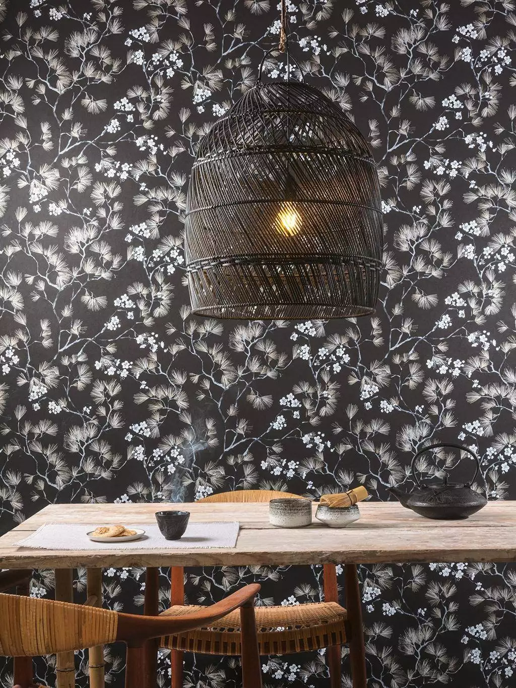 Haru, col. 05 - Asia - Blumen - Blätter - Schwarz - Weiß - Masureel