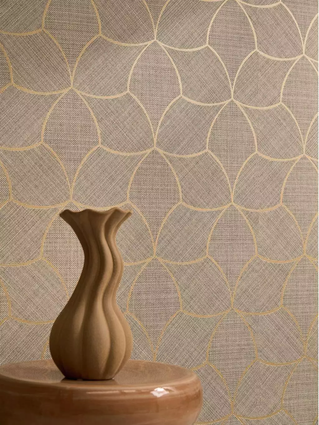 Tressana, col. 08 - Naturfaser - Textil & NaturTapeten - Beige - Gold - Casamance
