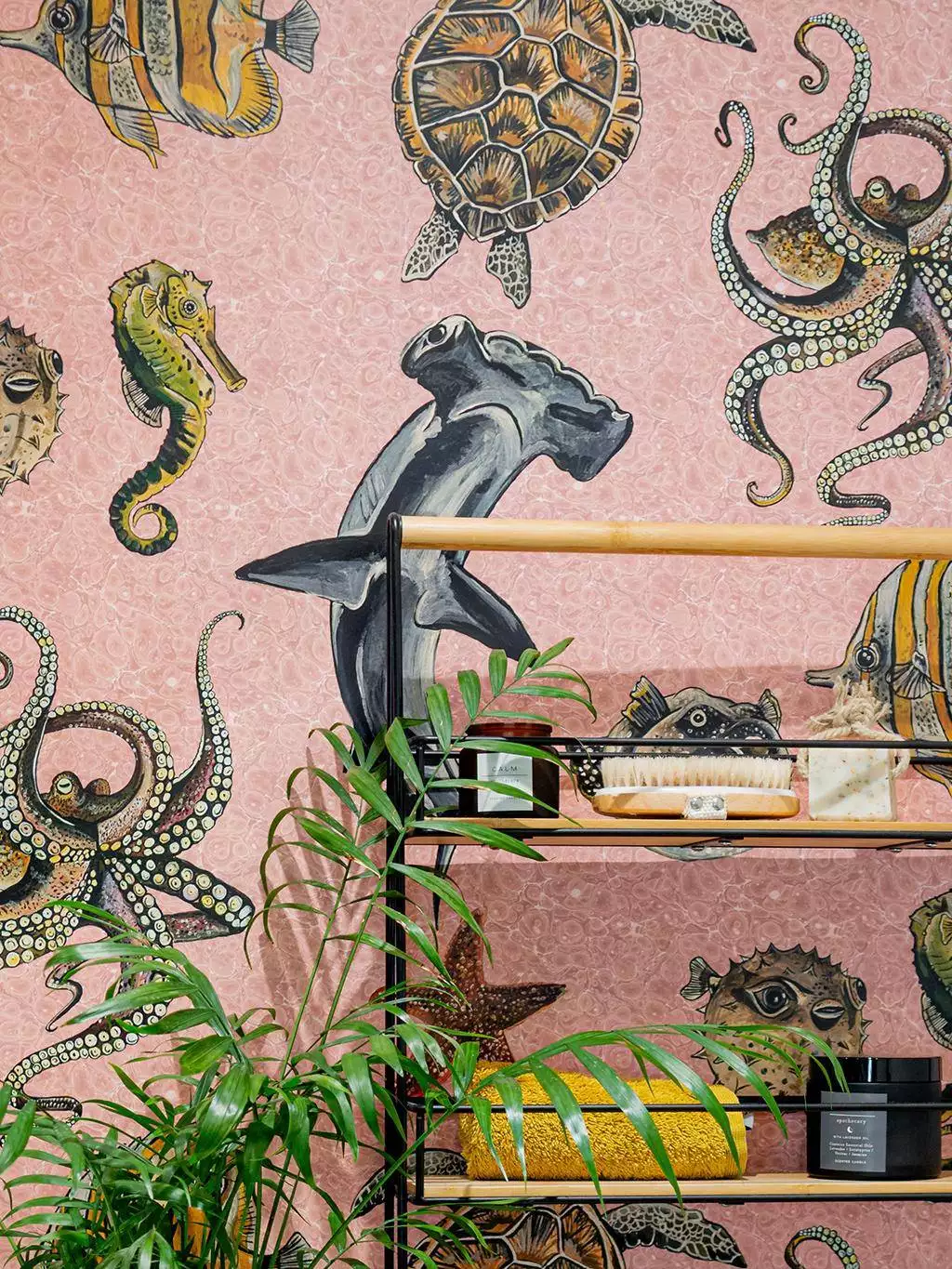 Thalassophile Wallpaper in Blush-Pink