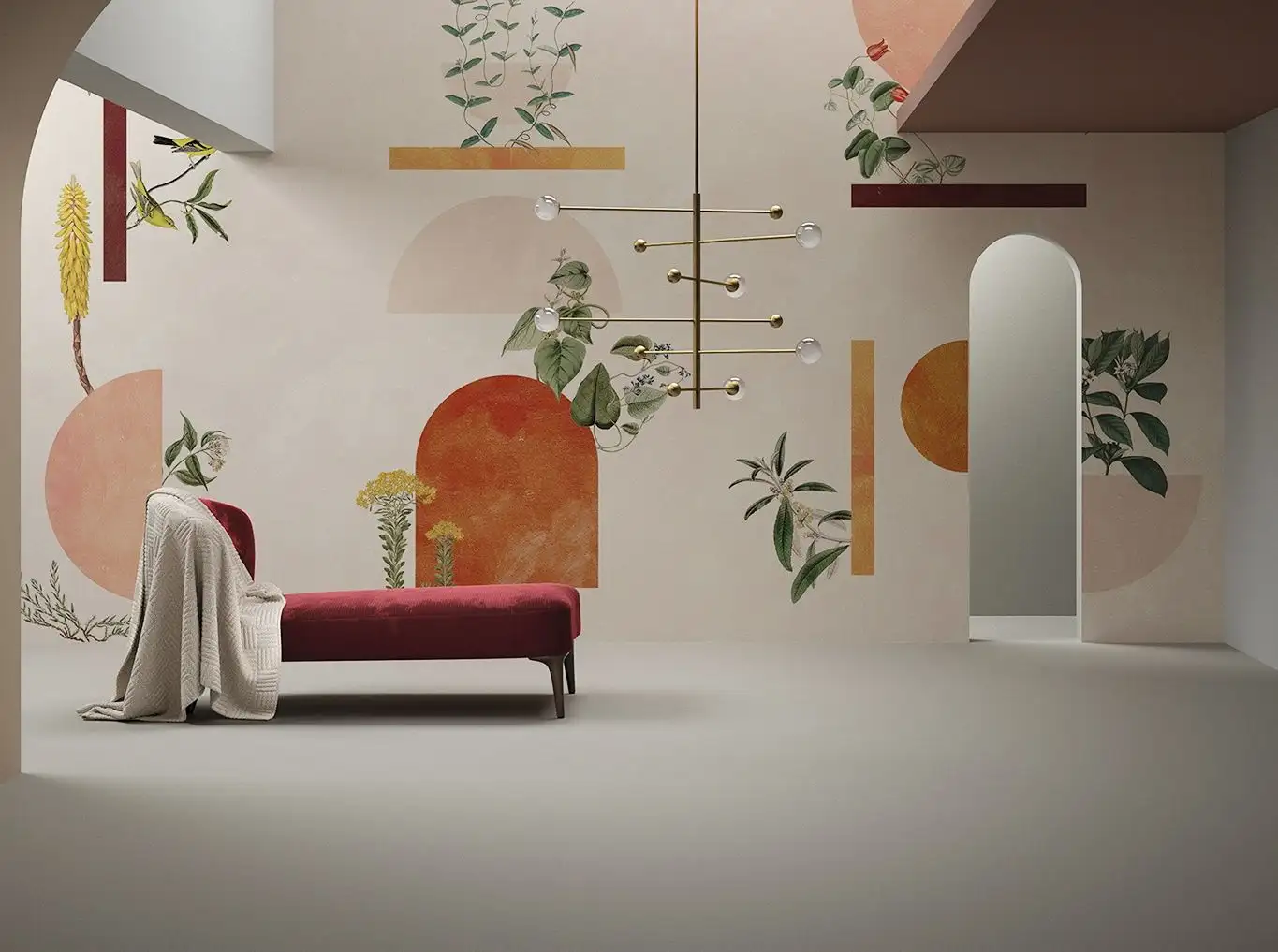 YOYO PARADISO - Blumen - Blätter - Gebäude - Multicolor - YOYO