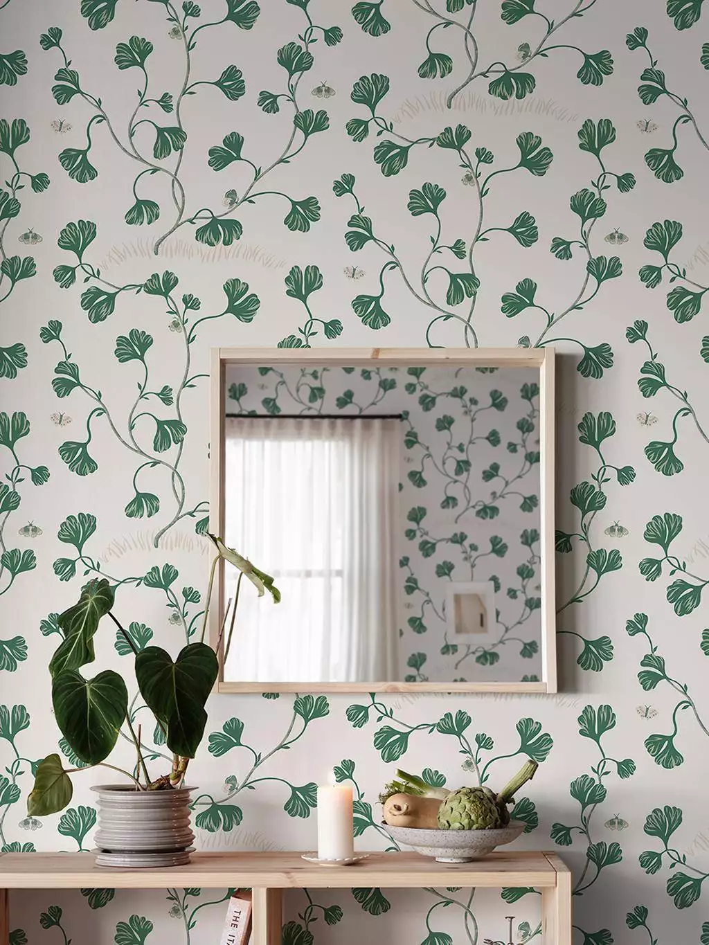 Ebba, col. 07 - Blätter - Florale Muster - Grün - Sandberg