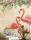 Flamingos party - Blätter - Tapeten mit Vogelmotiven - Tier Tapeten - Multicolor - Wallpepper