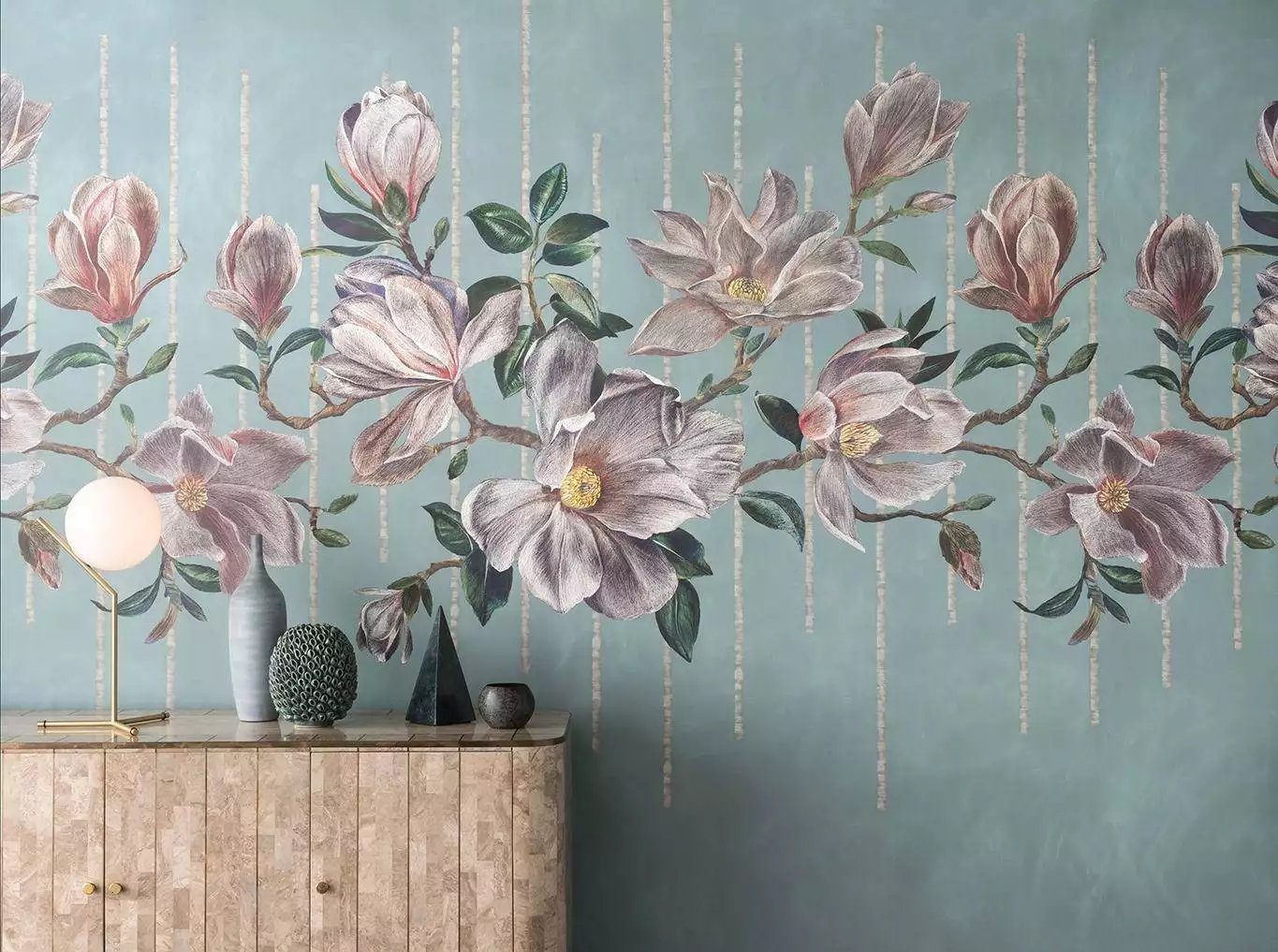 Magnolia Frieze, col. 2 - Blumen - Multicolor - Osborne & Little