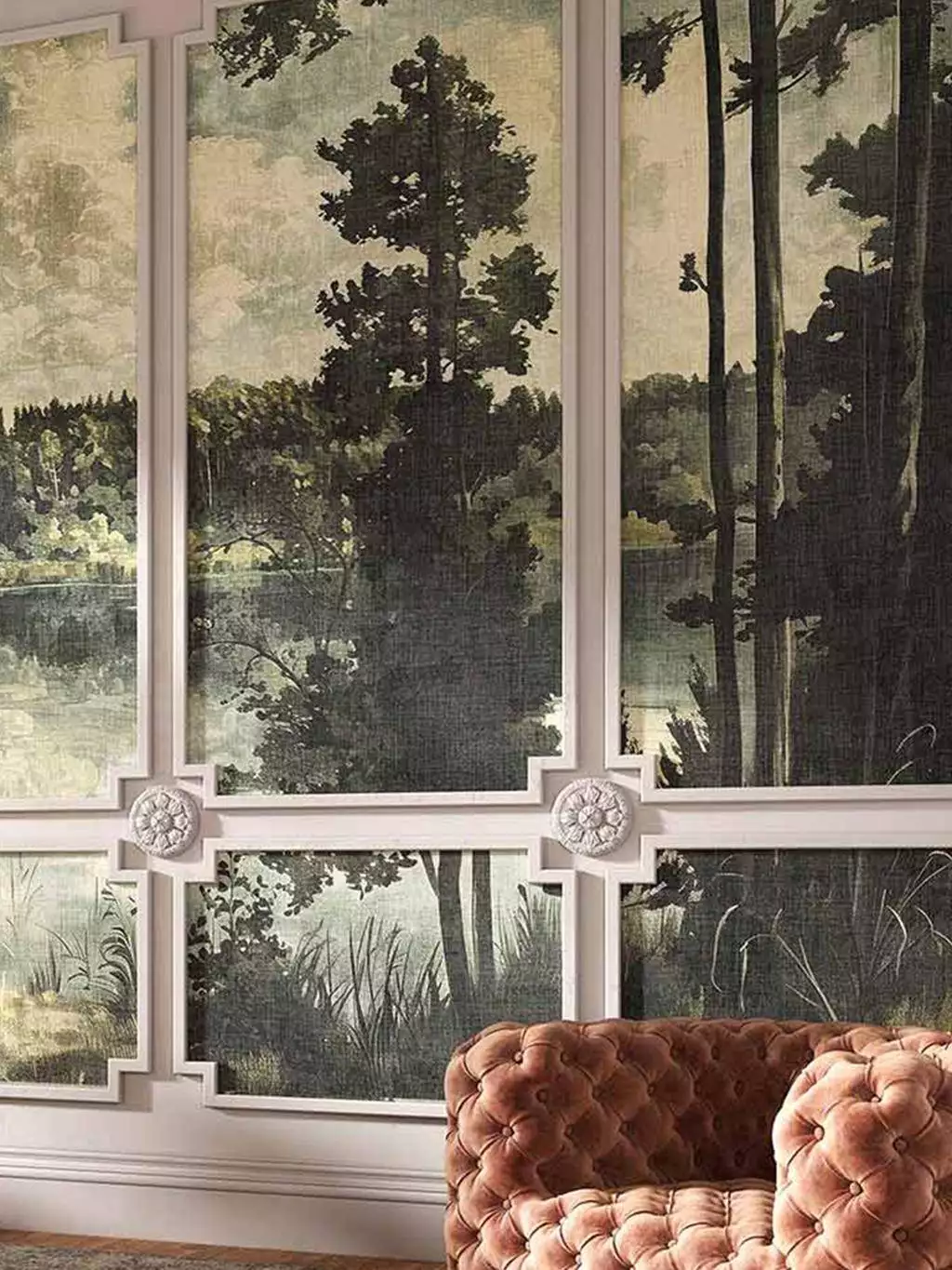 Love Poems - Blätter - Bäume - Landschaft - Wald - Wasser - Creme - Grün - Hellgrün - Tecnografica