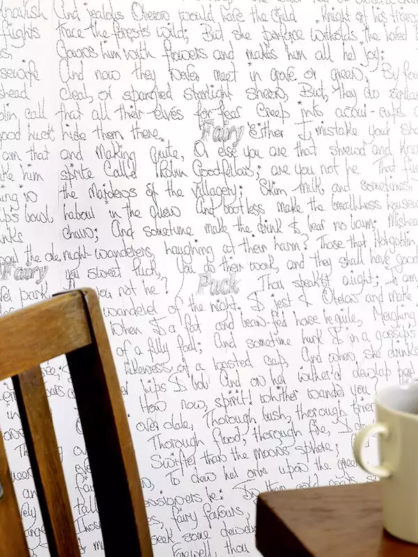 midsummer nights dream - Buchstaben - Grau - Weiß - Tracy Kendall