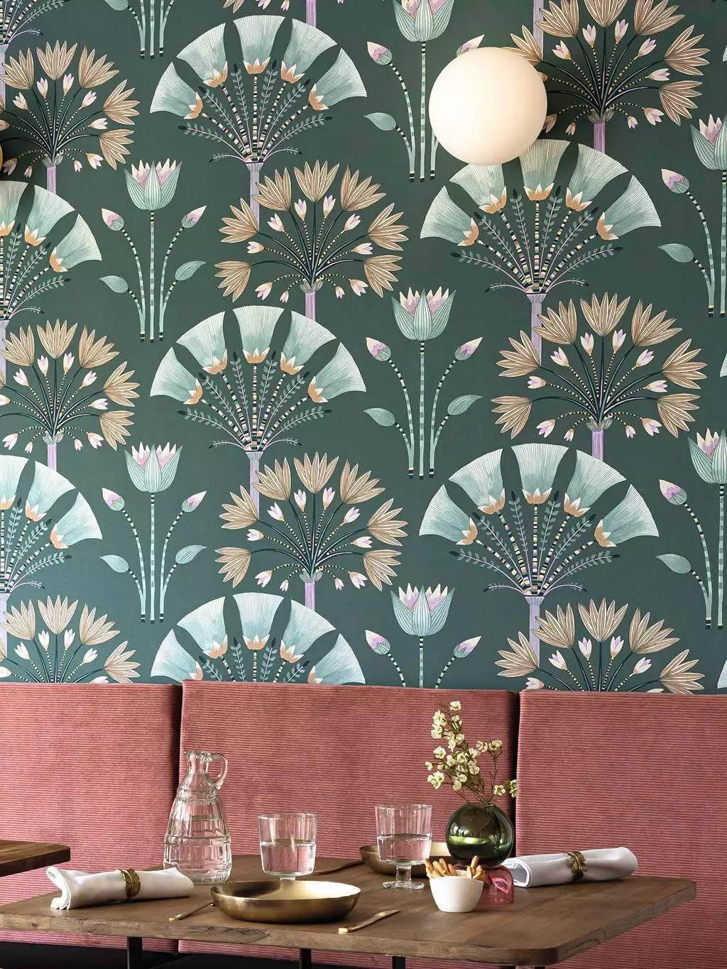 Majestic, col. 20 - Bögen - Florale Muster - Fächer - Beige - Gold - Grün - Hellbraun - Lila - Caselio