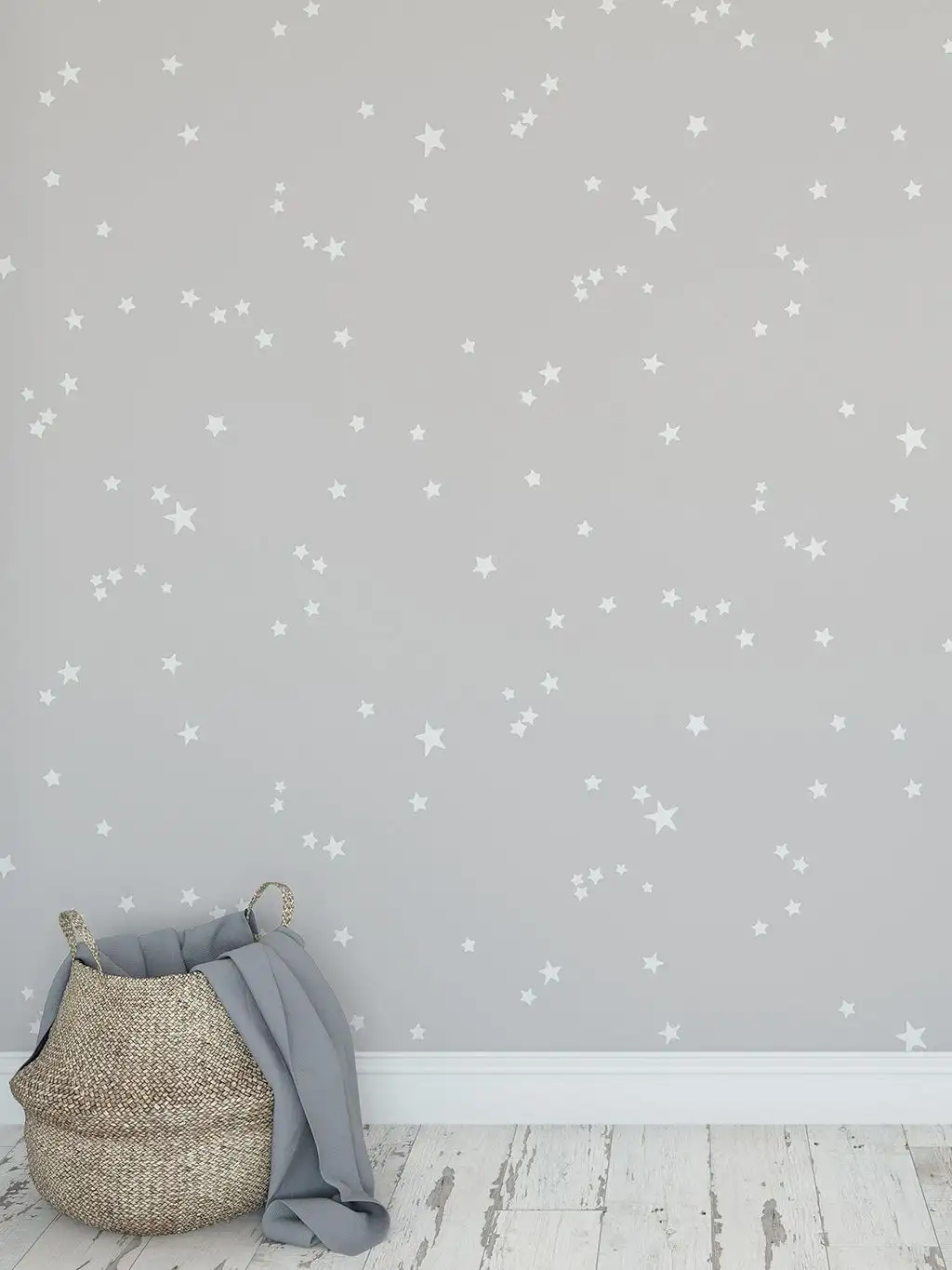 Stars, col.02 - Sterne - Grau - Weiß - Cole & Son