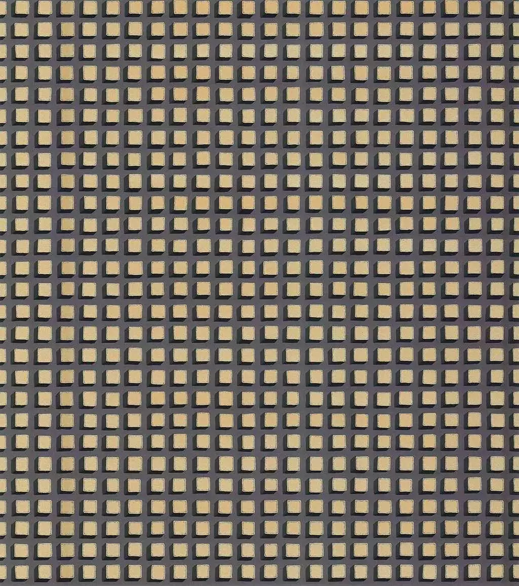 Mosaic, col. 13 - Grafische Muster - Quadrate/Rechtecke - Anthrazit - Gold - Grau - Cole & Son