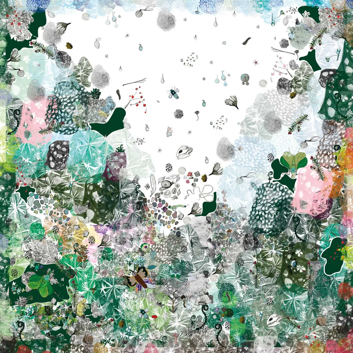 Grüß Gott von Sara Starosky - Collage - Tier Tapeten - Zeichnungen - Multicolor - Sarah Starosky