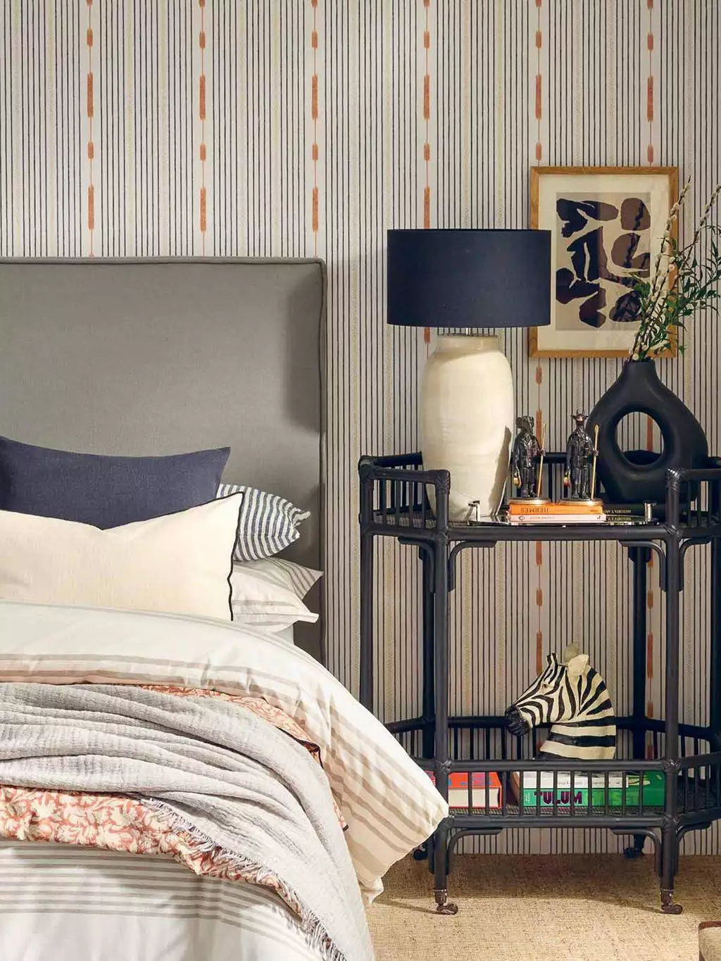 Huipil, black - Streifen - Beige - Hellbraun - COORDONNÈ