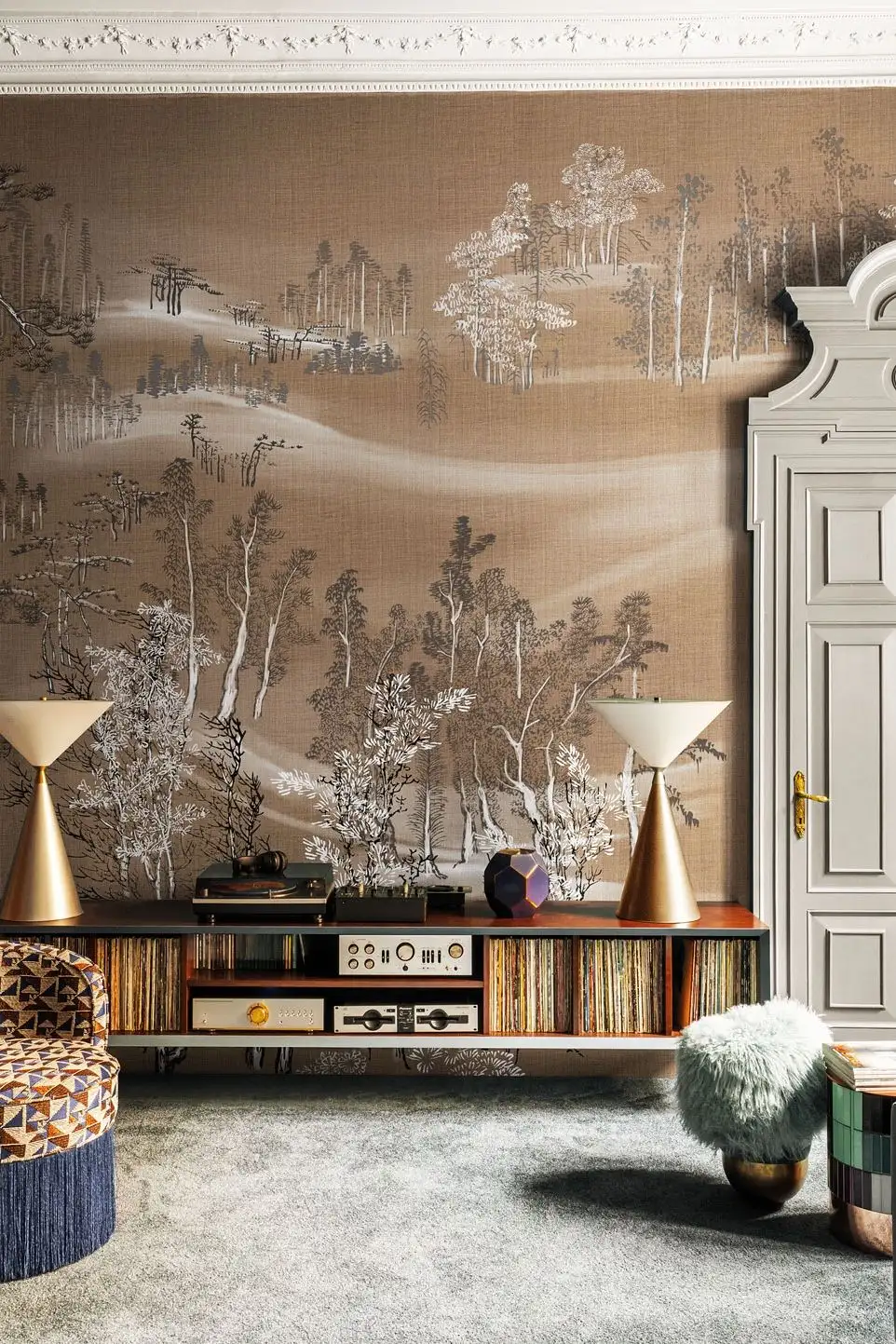 Tapete Samue - Asia - Bäume - Braun - Londonart