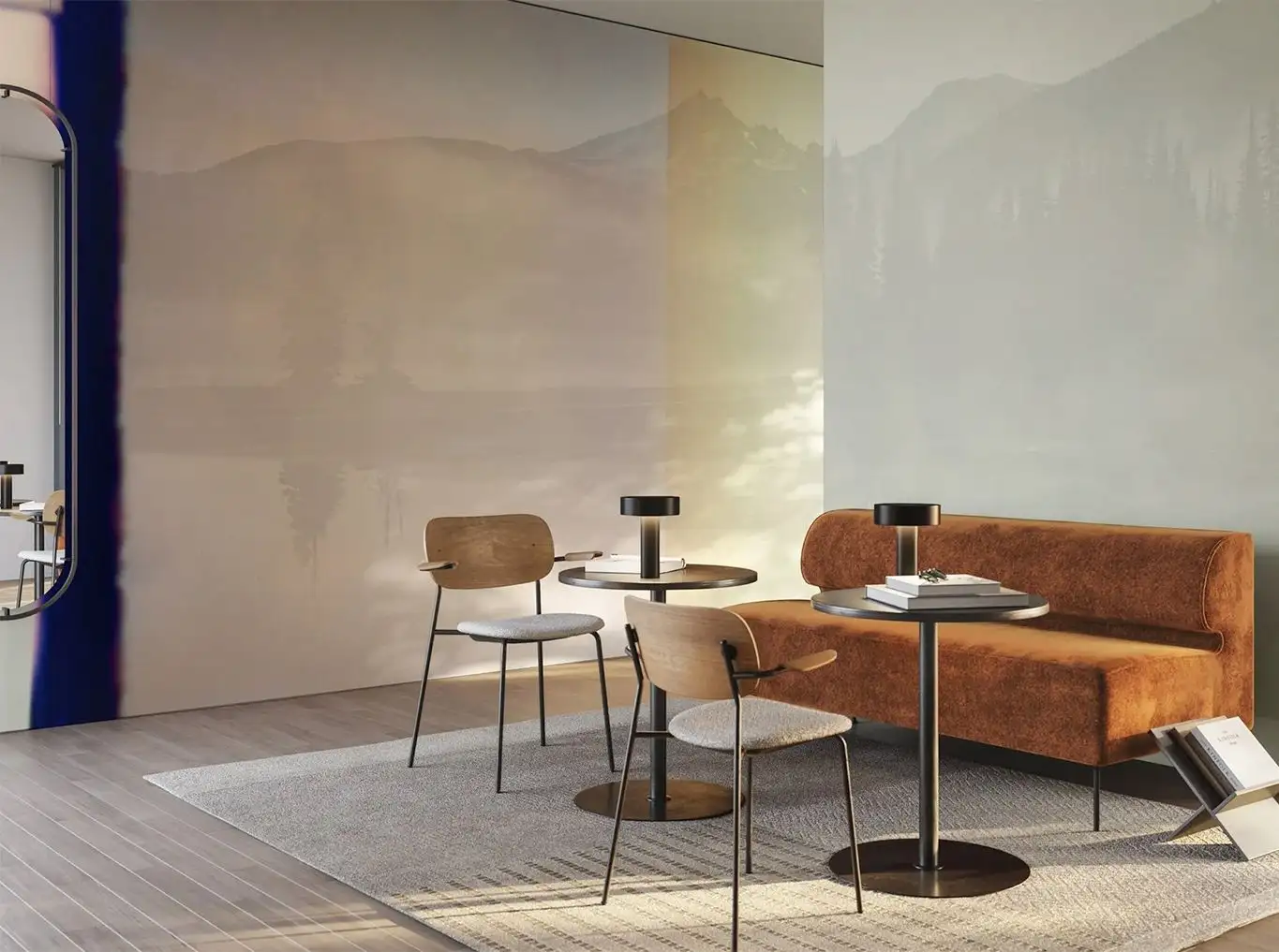 Mural WILD - Berge - Landschaft - Multicolor - Glamora