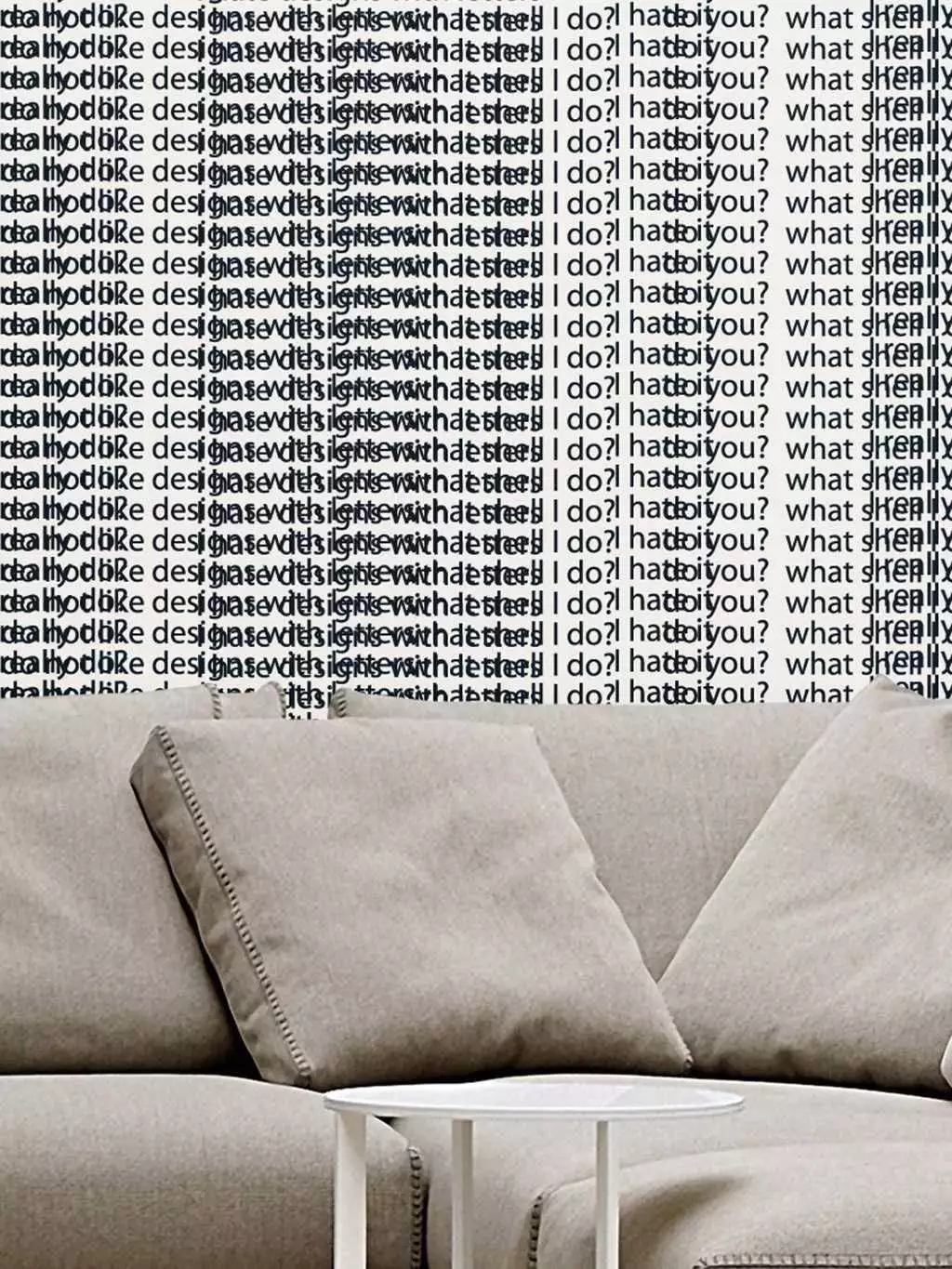 Streifen, col. 02 - Buchstaben - Grafische Muster - Schwarz - Weiß - Sabine Röhse