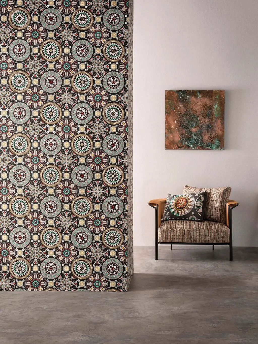 Rosetta, col. 1 - Blumen - Ornamente Tapeten - Multicolor - Osborne & Little