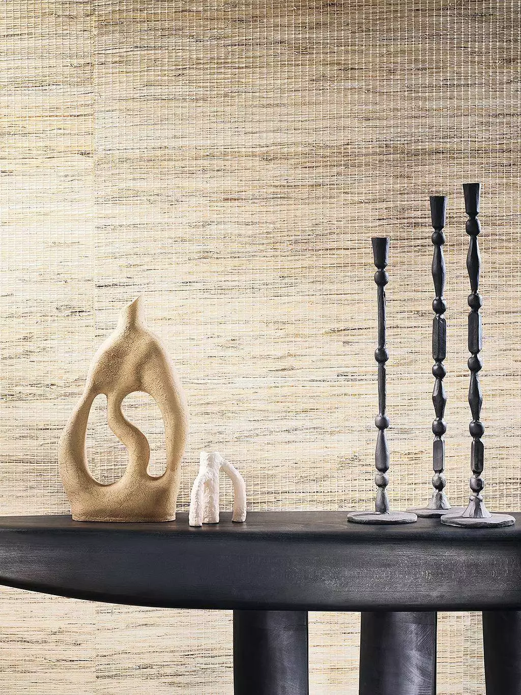 Kazura, col. 03 - Naturfaser - Struktur - Textil & NaturTapeten - Creme - Hellbraun - Casamance