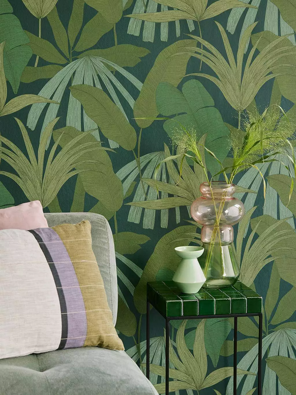 Festival flora, col. 05 - Blätter - Florale Muster - Grün - Hellgrün - Eijffinger