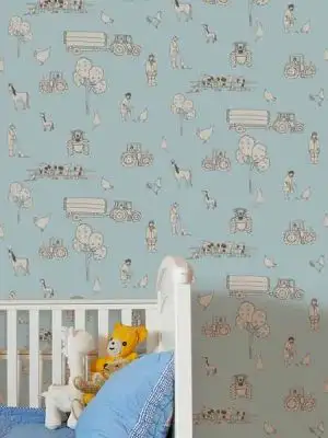 Cluck a doodle farm, light blue