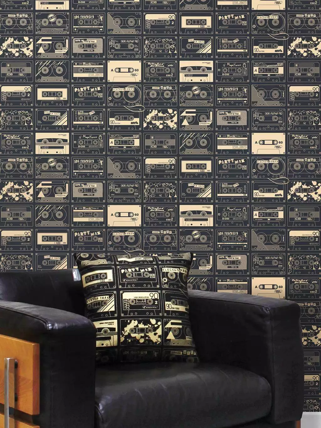 C60, chalkboard - Gegenstände - Gold - Schwarz - Mini Moderns