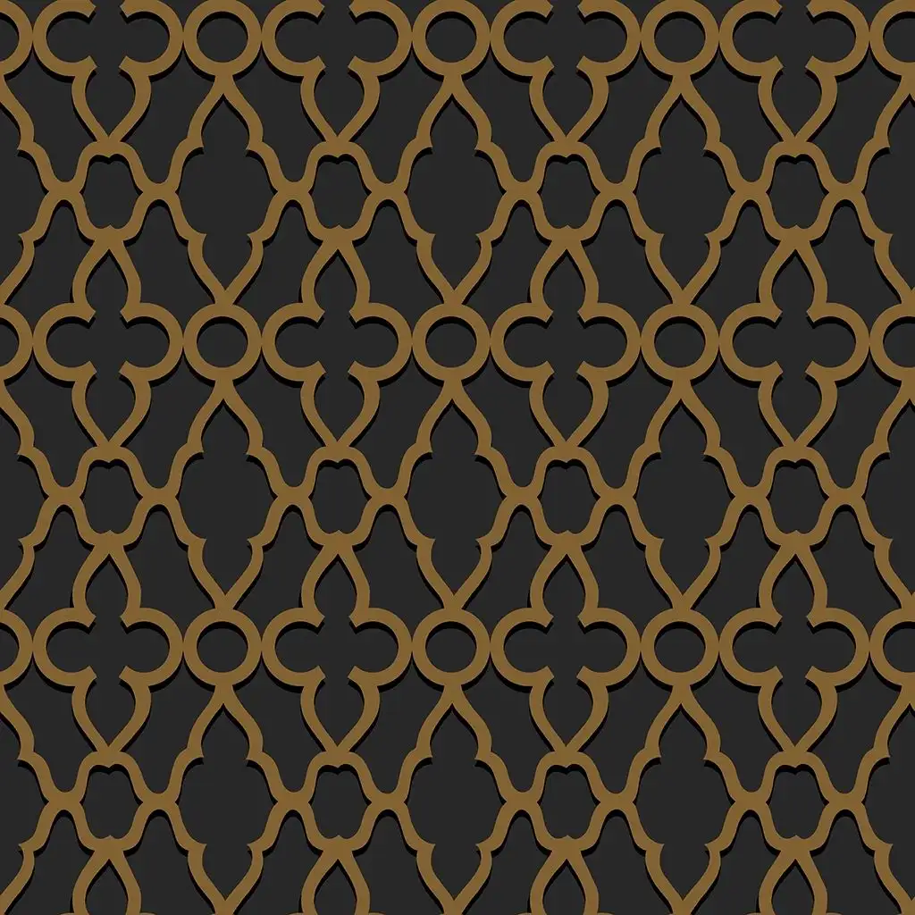 Treillage, col. 5 - Ornamente Tapeten - Braun - Gold - Cole & Son