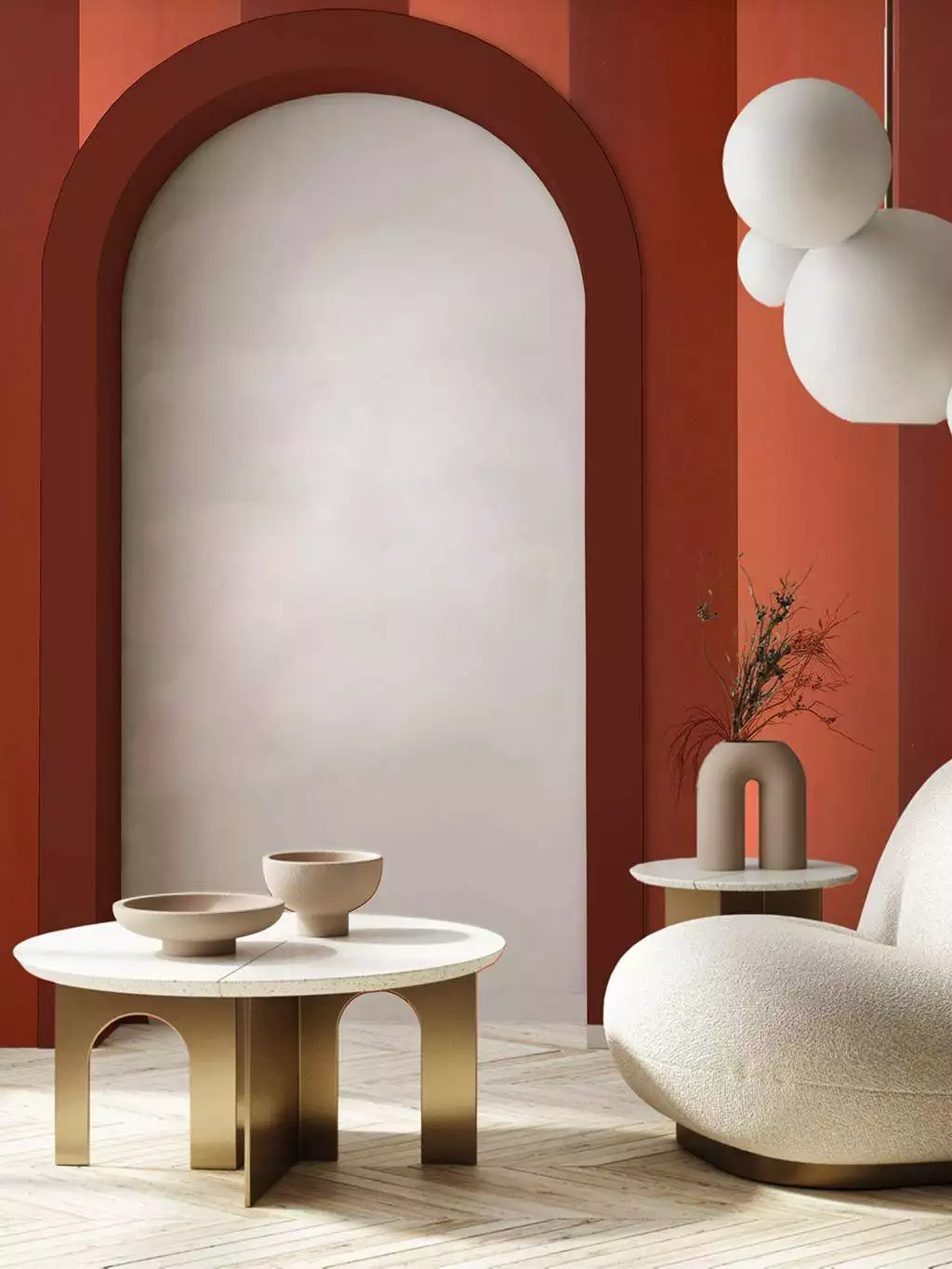 Philia | Hibiscus - Blockstreifen - Streifen - Rot - Custhom