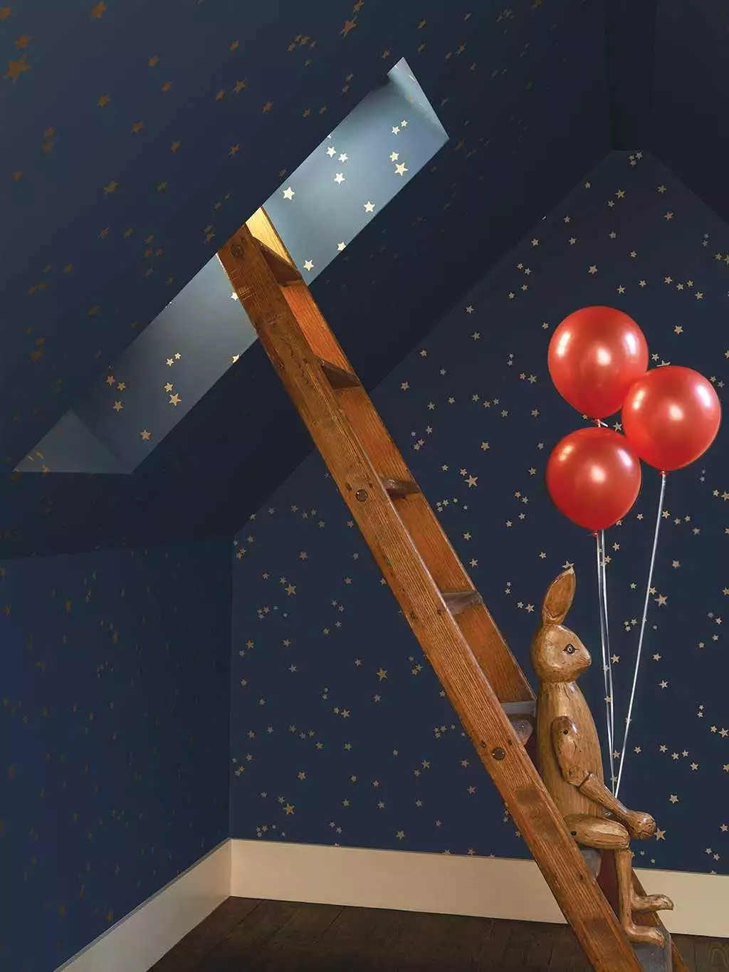 Stars, col.07 - Tapete mit Sternen - Sterne - Blau - Gold - Cole & Son