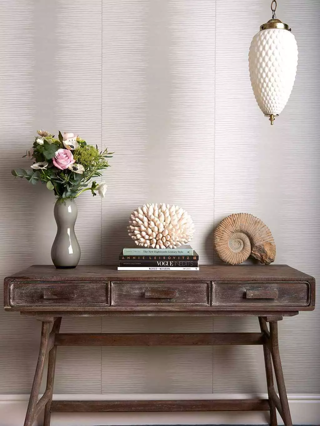 Plume, col. 13 - Streifentapeten - Streifentapeten: - Grau - Weiß - Cole & Son