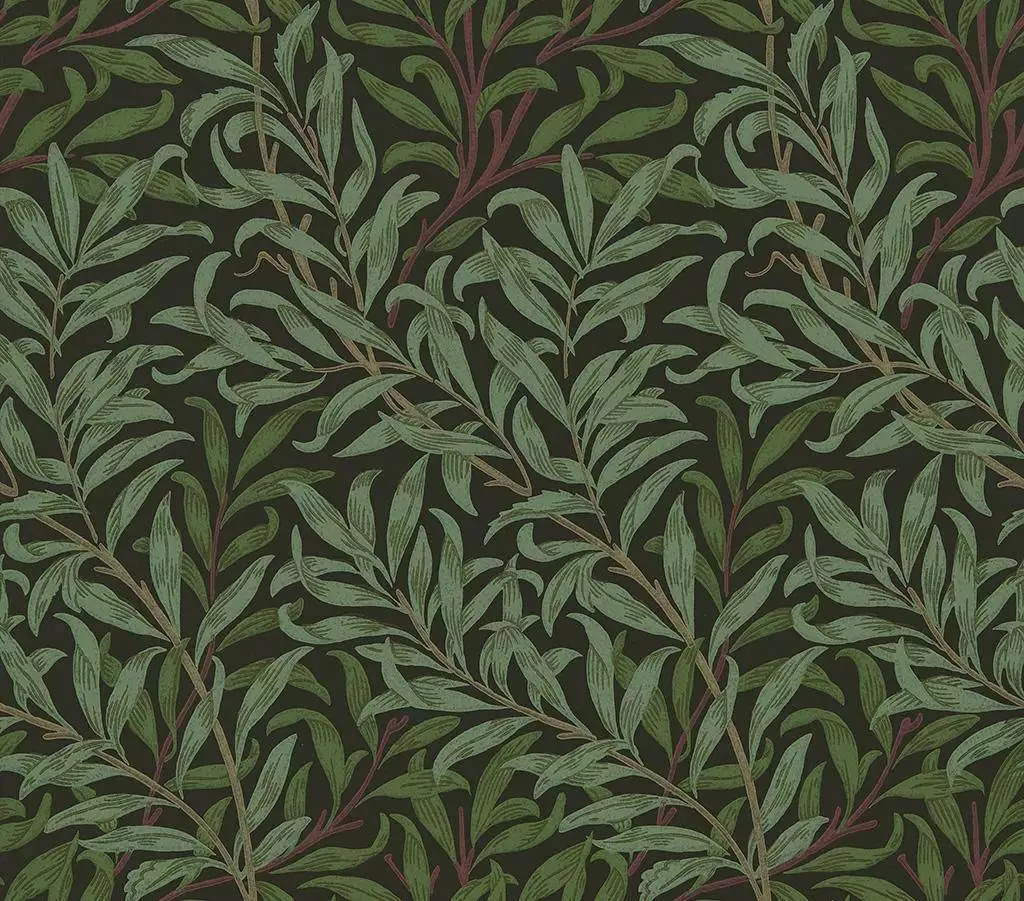 Willow Bough Bitter Chocolate - Blätter - Grün - Rot - Morris & CO
