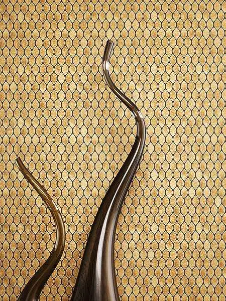 Marcia, col.01 - Rauten - Gold - Schwarz - Osborne & Little