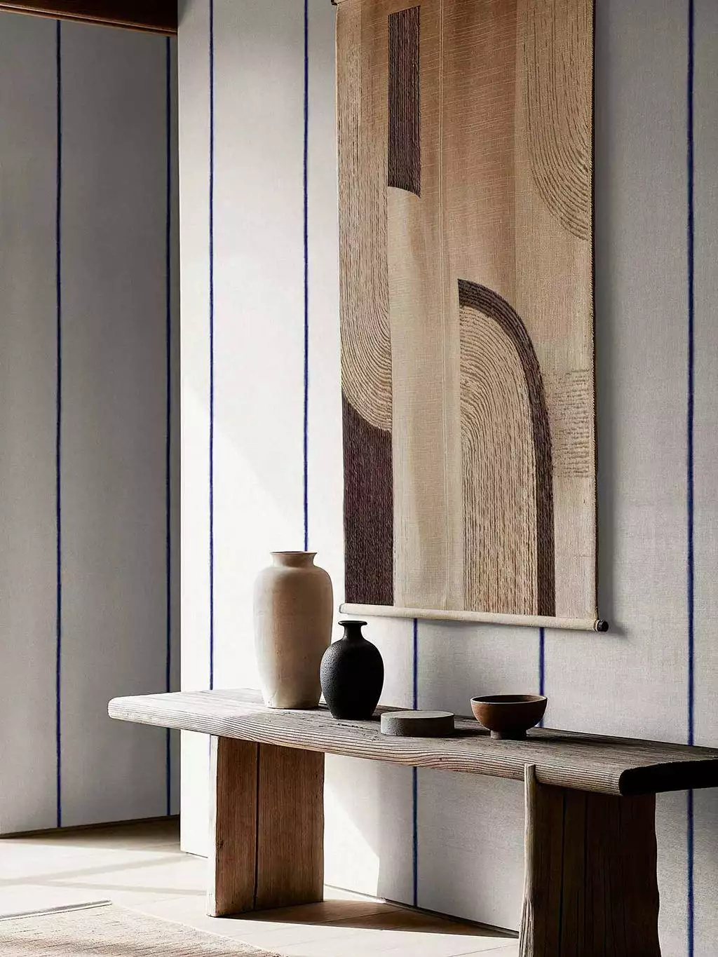 Yuki, indigo - Linie - Streifen - Blau - Weiß - COORDONNÈ