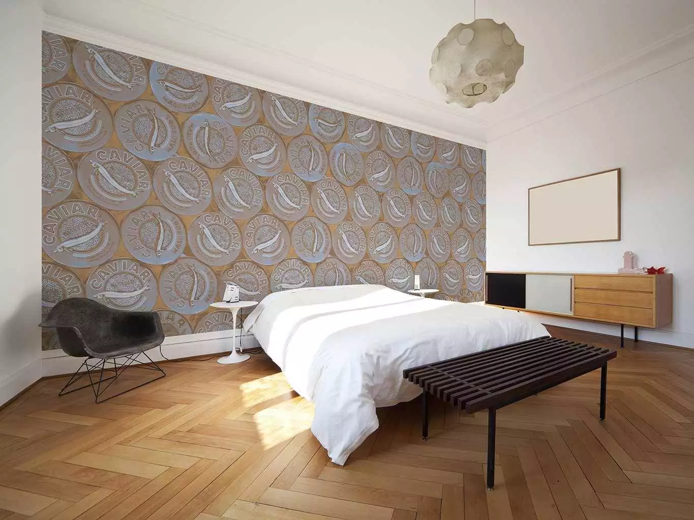 Caviar S, orange blue - FotoTapeten - Gegenstände - Moderne Muster - Malz & Malz