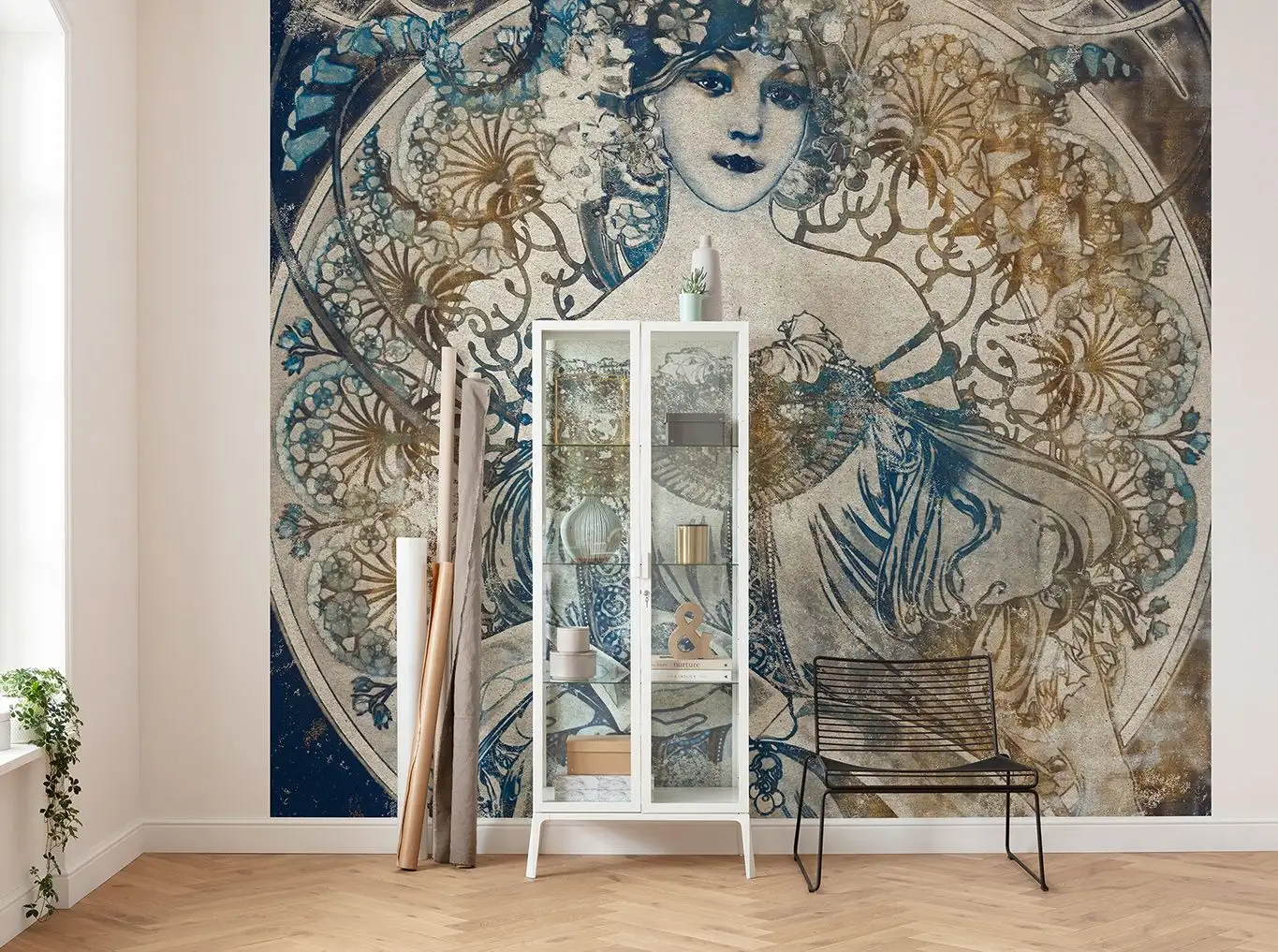 Porcelaine, col. 1 - Blumen - Figuren - Gesichter - Jugendstil - Multicolor - Komar.Vlies