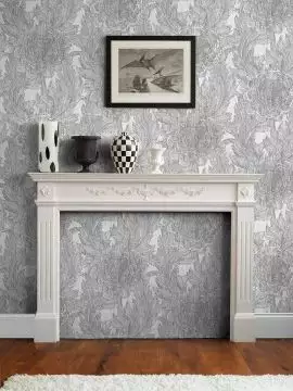 Whitewash Rose Wallpaper