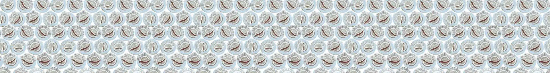 Caviar Bordüre babyblue - Gegenstände - Kunst - Hellblau - Weiß - Carlos