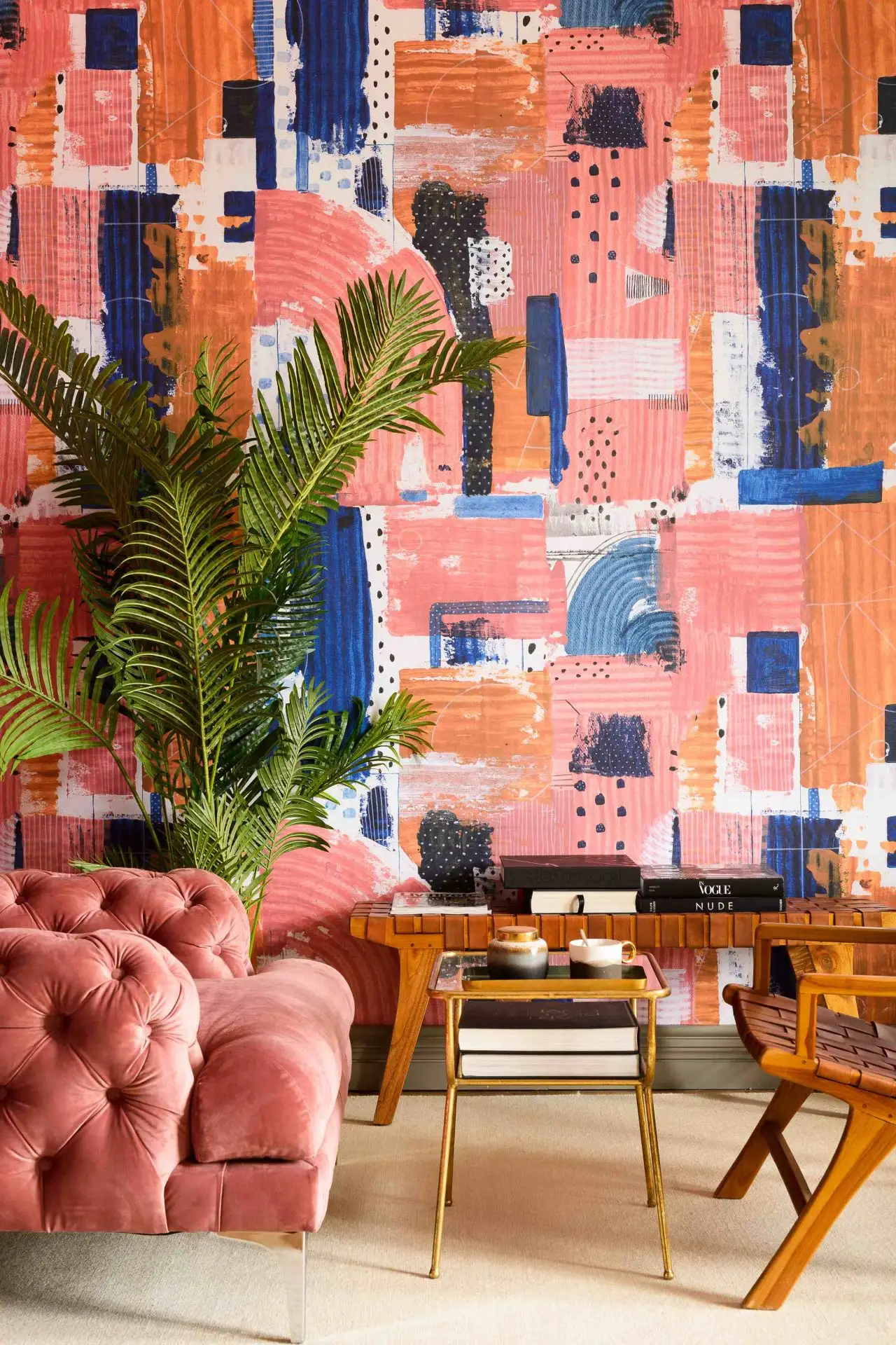 Bittersweet, col.29 - Retro Muster - Blau - Orange - Rosa - Mindthegap