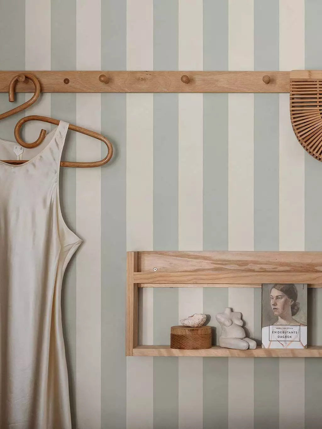 Sam, sage green - Blockstreifen - Streifen - Creme - Hellgrün - Sandberg