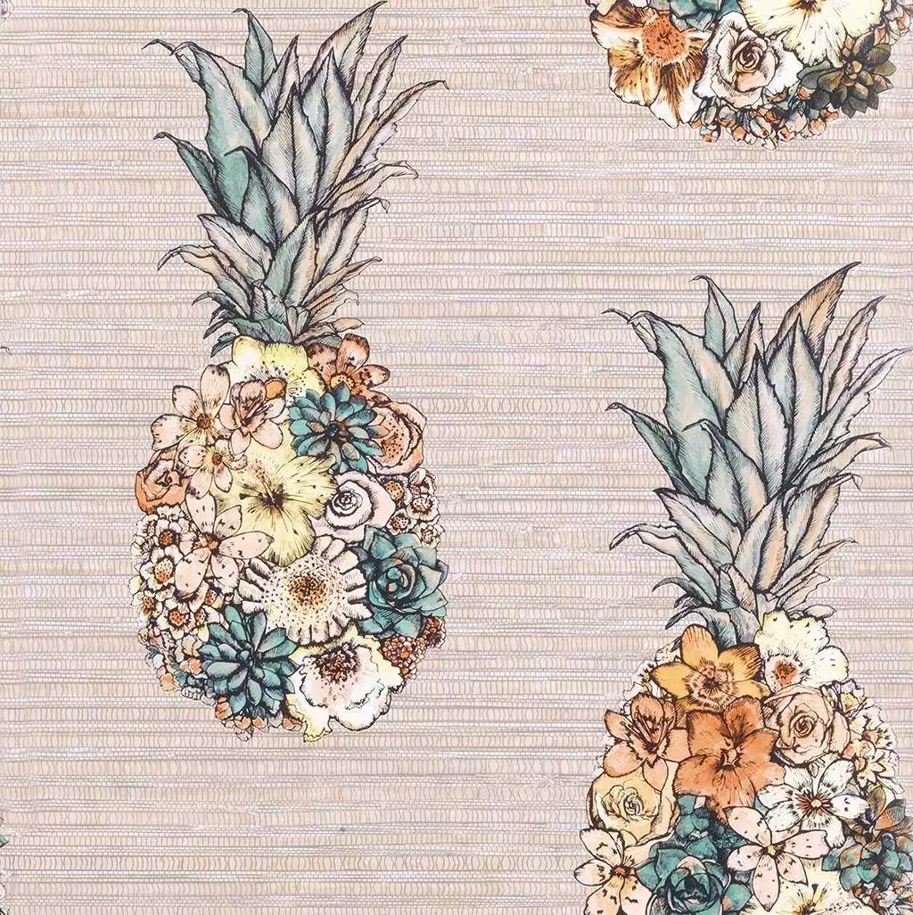 Ananas, col. 2 - Blumen - Obst - Multicolor - Osborne & Little