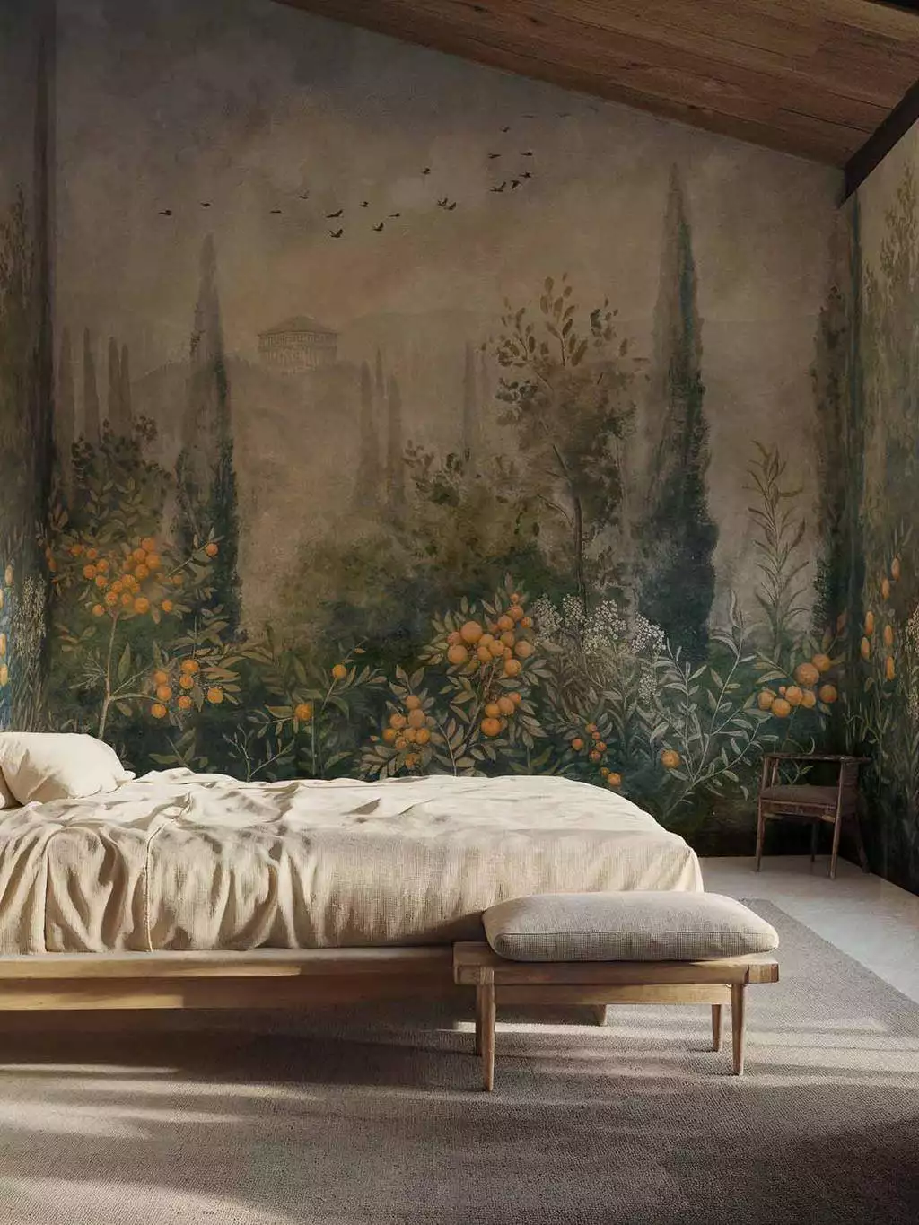 Frutetto Winter - Florale Muster - FotoTapeten - Großmotiv - Landschaft - Ranken - Wald - Multicolor - COORDONNÈ