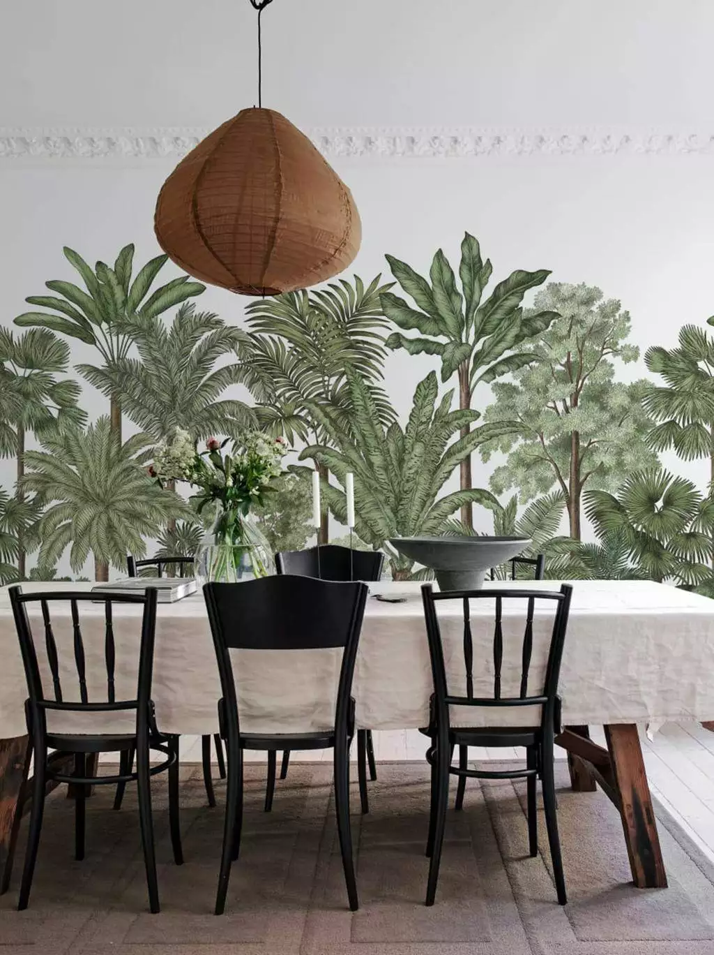 Tropical Bellewood, lush - Bäume - Florale Muster - FotoTapeten - Landschaft - Wald - Multicolor - Rebel Walls