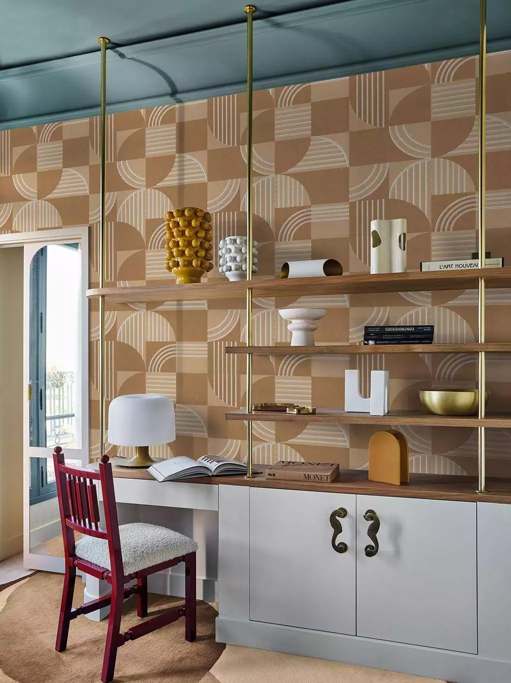 Annees 30, col. 02 - Grafische Muster - Moderne Muster - Braun - Creme - Casamance